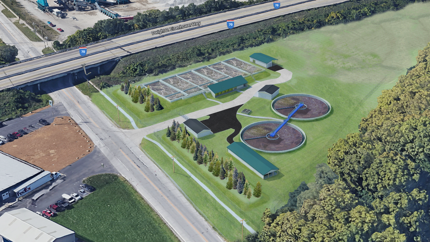 A 3D rendering of our future treatment plant